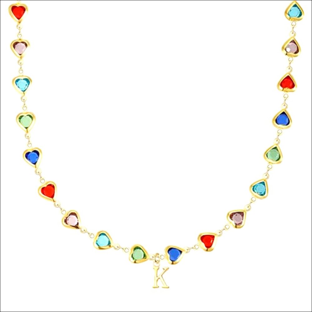 14K Gold Plated Initial Necklace Adjustable Choker Personalized Jewelry Gift